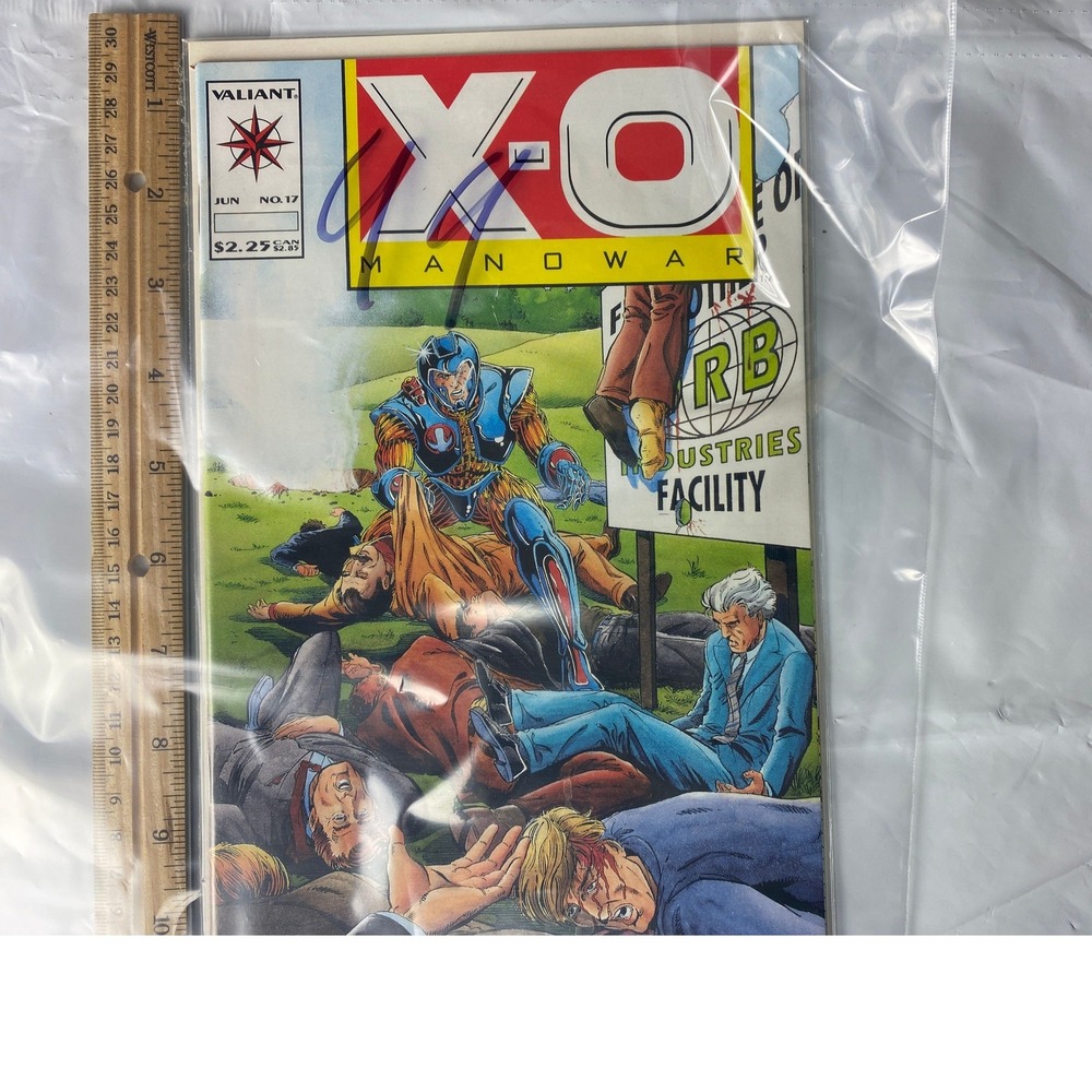 X O Manowar Comic Book Issue 17 Valiant Comics June 1993‎